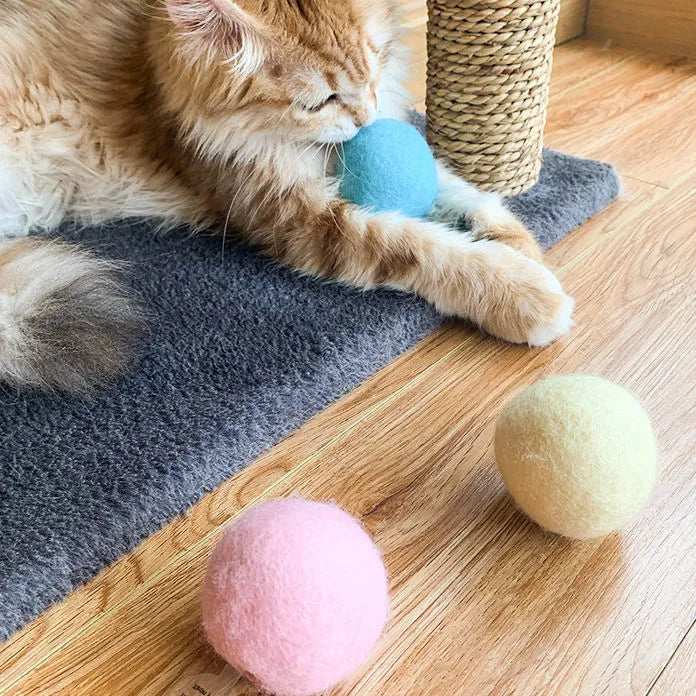 Interactive Catnip Cat Playing Ball