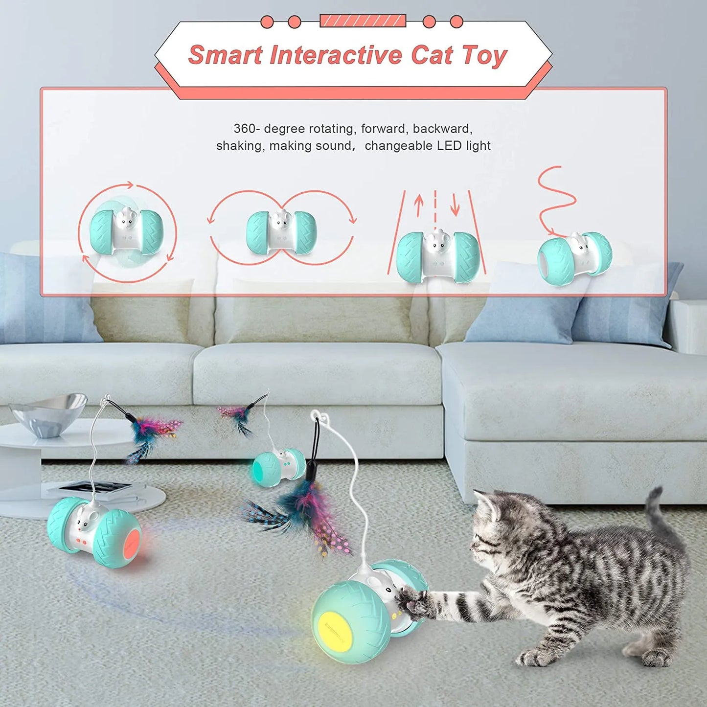 AutomIatic Interactive Playful Kitten Toy